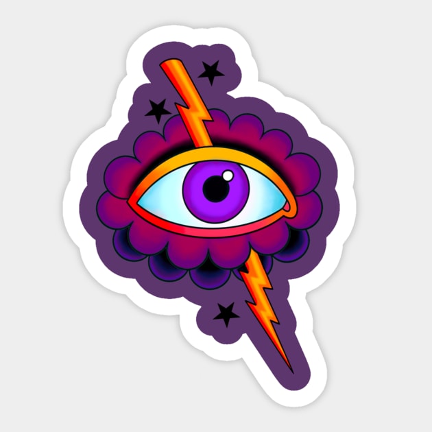 Eye Am The Storm Sticker by Black Lamp Tattoo
